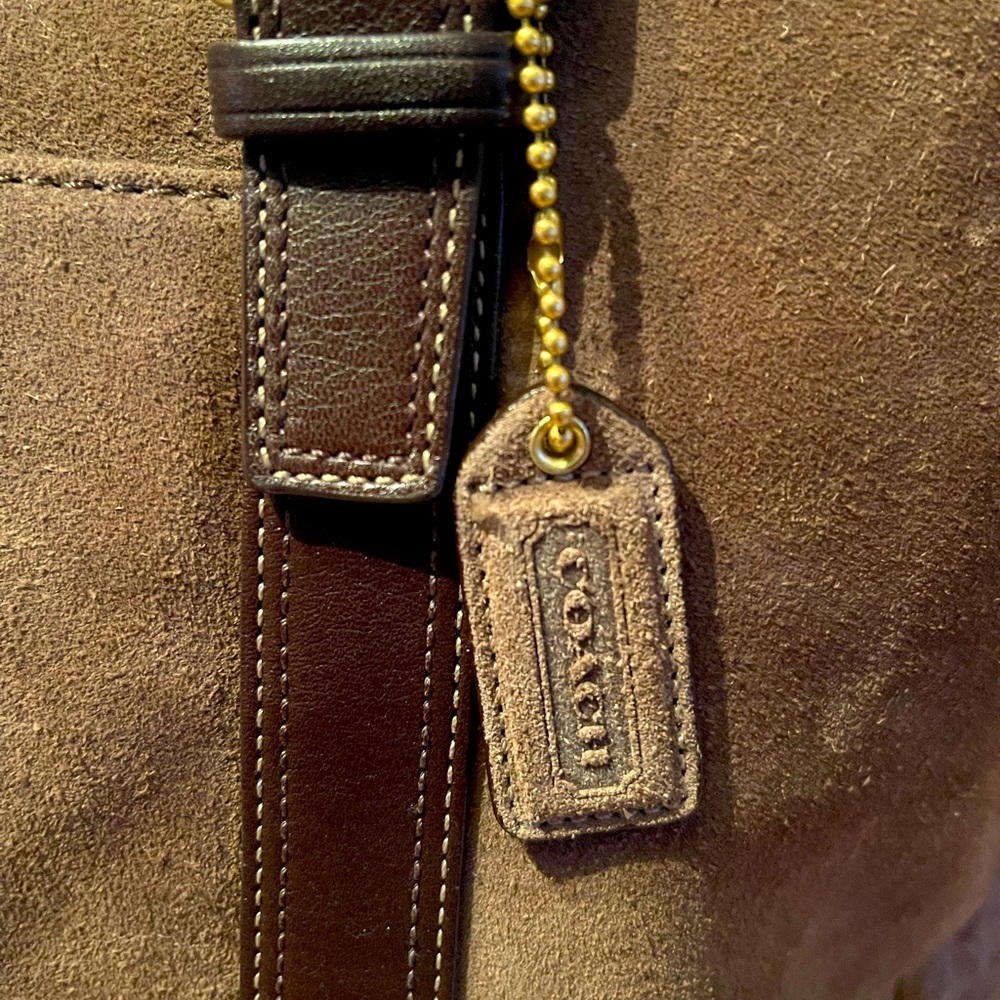 Vintage Coach Suede Handbag